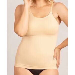 Empetua All Day Every Day Scoop Neck Compression Adjustable Cami Beige XL New